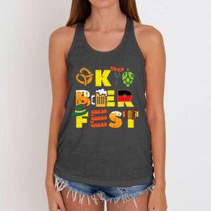 Oktoberfest German Things Cute Bavarian Festival Women's Knotted Racerback Tank