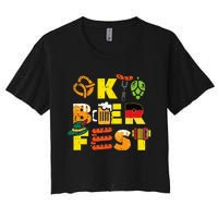 Oktoberfest German Things Cute Bavarian Festival Women's Crop Top Tee