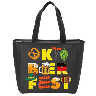 Oktoberfest German Things Cute Bavarian Festival Zip Tote Bag