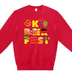 Oktoberfest German Things Cute Bavarian Festival Premium Crewneck Sweatshirt