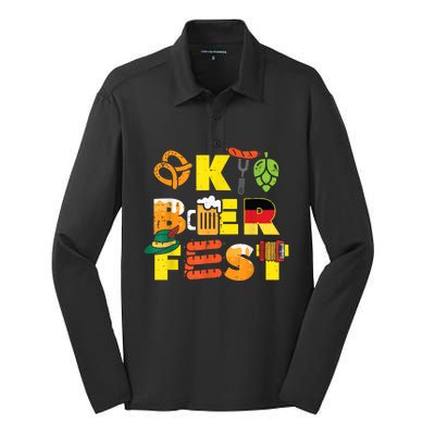 Oktoberfest German Things Cute Bavarian Festival Women Silk Touch Performance Long Sleeve Polo