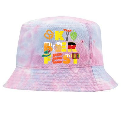 Oktoberfest German Things Cute Bavarian Festival Women Tie-Dyed Bucket Hat