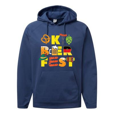 Oktoberfest German Things Cute Bavarian Festival Women Performance Fleece Hoodie