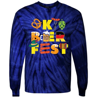 Oktoberfest German Things Cute Bavarian Festival Women Tie-Dye Long Sleeve Shirt