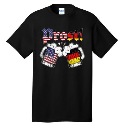 Oktoberfest German USA Flag Beer Octoberfest Prost Tall T-Shirt