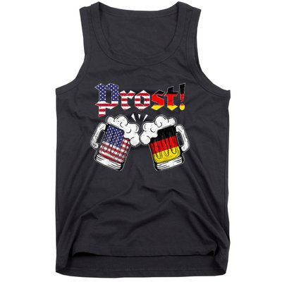 Oktoberfest German USA Flag Beer Octoberfest Prost Tank Top