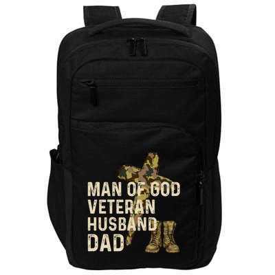 Of God Veteran Husband Dad Christian Jesus Camouflage Gift Impact Tech Backpack