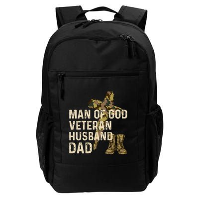 Of God Veteran Husband Dad Christian Jesus Camouflage Gift Backpack
