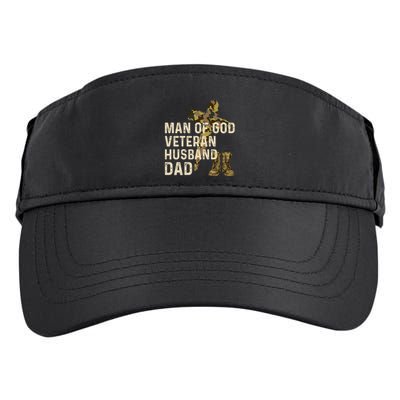 Of God Veteran Husband Dad Christian Jesus Camouflage Gift Adult Drive Performance Visor