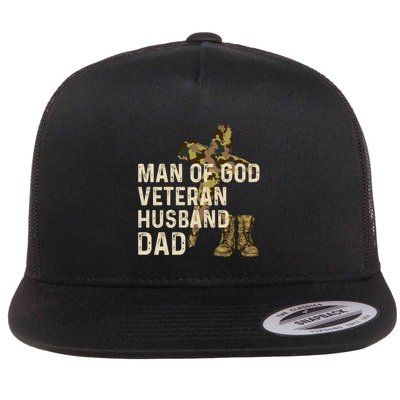 Of God Veteran Husband Dad Christian Jesus Camouflage Gift Flatbill Hat