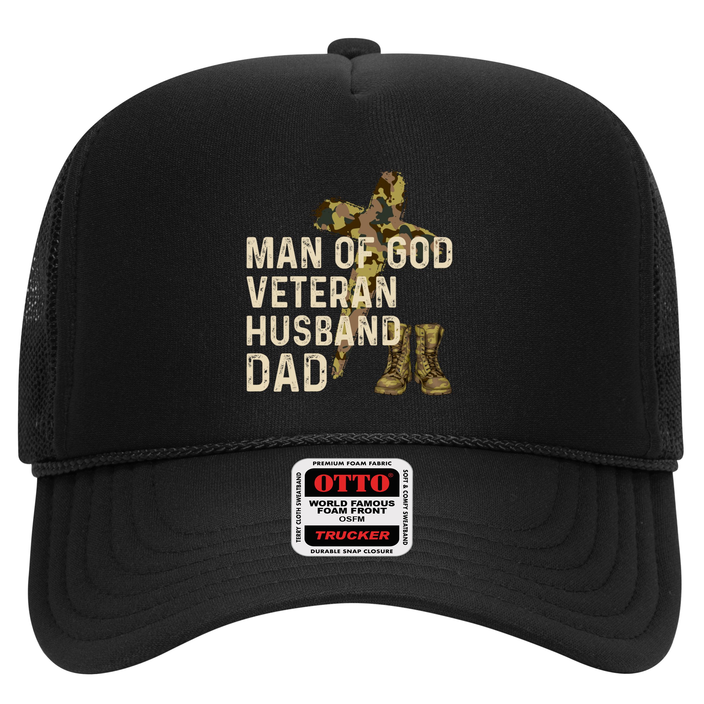 Of God Veteran Husband Dad Christian Jesus Camouflage Gift Hat