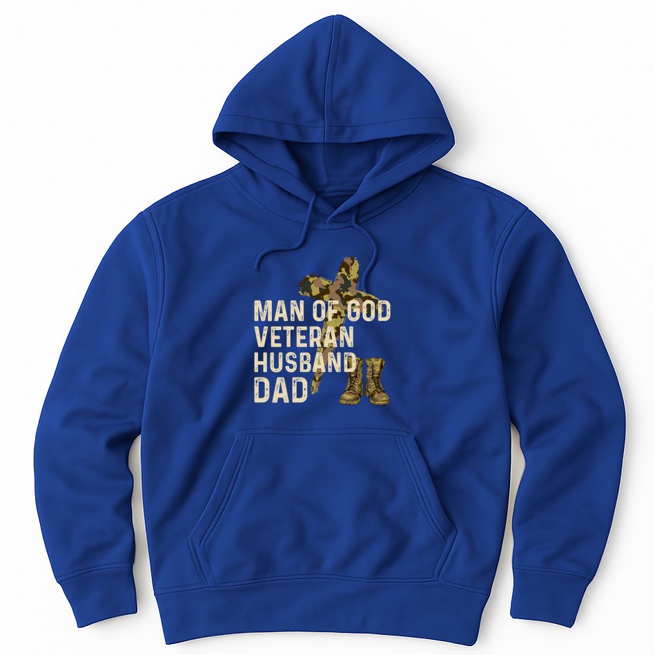 Of God Veteran Husband Dad Christian Jesus Camouflage Gift Hoodie