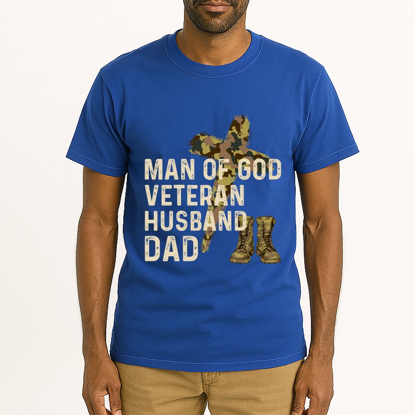 Of God Veteran Husband Dad Christian Jesus Camouflage Gift Tall T-Shirt
