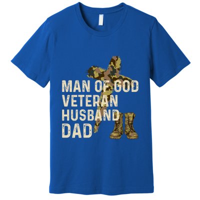 Of God Veteran Husband Dad Christian Jesus Camouflage Gift Premium T-Shirt