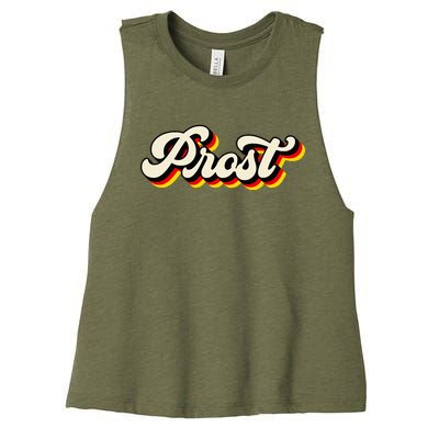 Oktoberfest German Vintage Octoberfest Prost Women's Racerback Cropped Tank