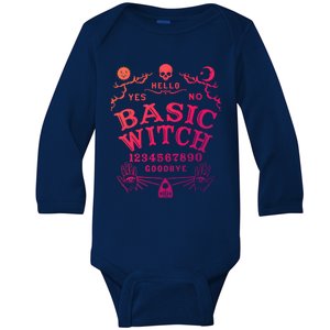 Occult Gothic Witchcraft Wiccan Ouija Board Basic Witch Gift Baby Long Sleeve Bodysuit