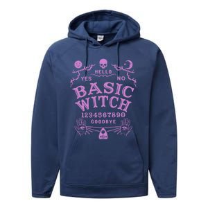 Occult Gothic Witchcraft Wiccan Ouija Board Basic Witch Gift Performance Fleece Hoodie