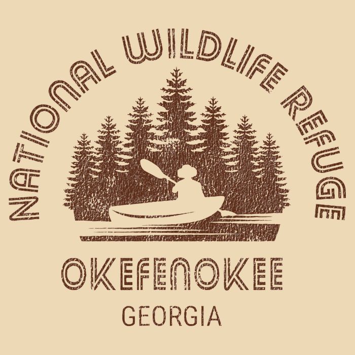 Okefenokee Georgia Wildlife Refuge Canoe Drawstring Bag
