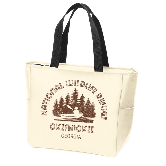 Okefenokee Georgia Wildlife Refuge Canoe Zip Tote Bag