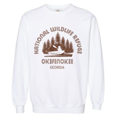Okefenokee Georgia Wildlife Refuge Canoe Garment-Dyed Sweatshirt