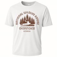 Okefenokee Georgia Wildlife Refuge Canoe Cooling Performance Crew T-Shirt