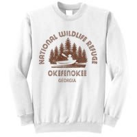 Okefenokee Georgia Wildlife Refuge Canoe Sweatshirt