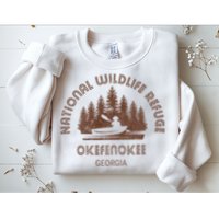 Okefenokee Georgia Wildlife Refuge Canoe Sweatshirt