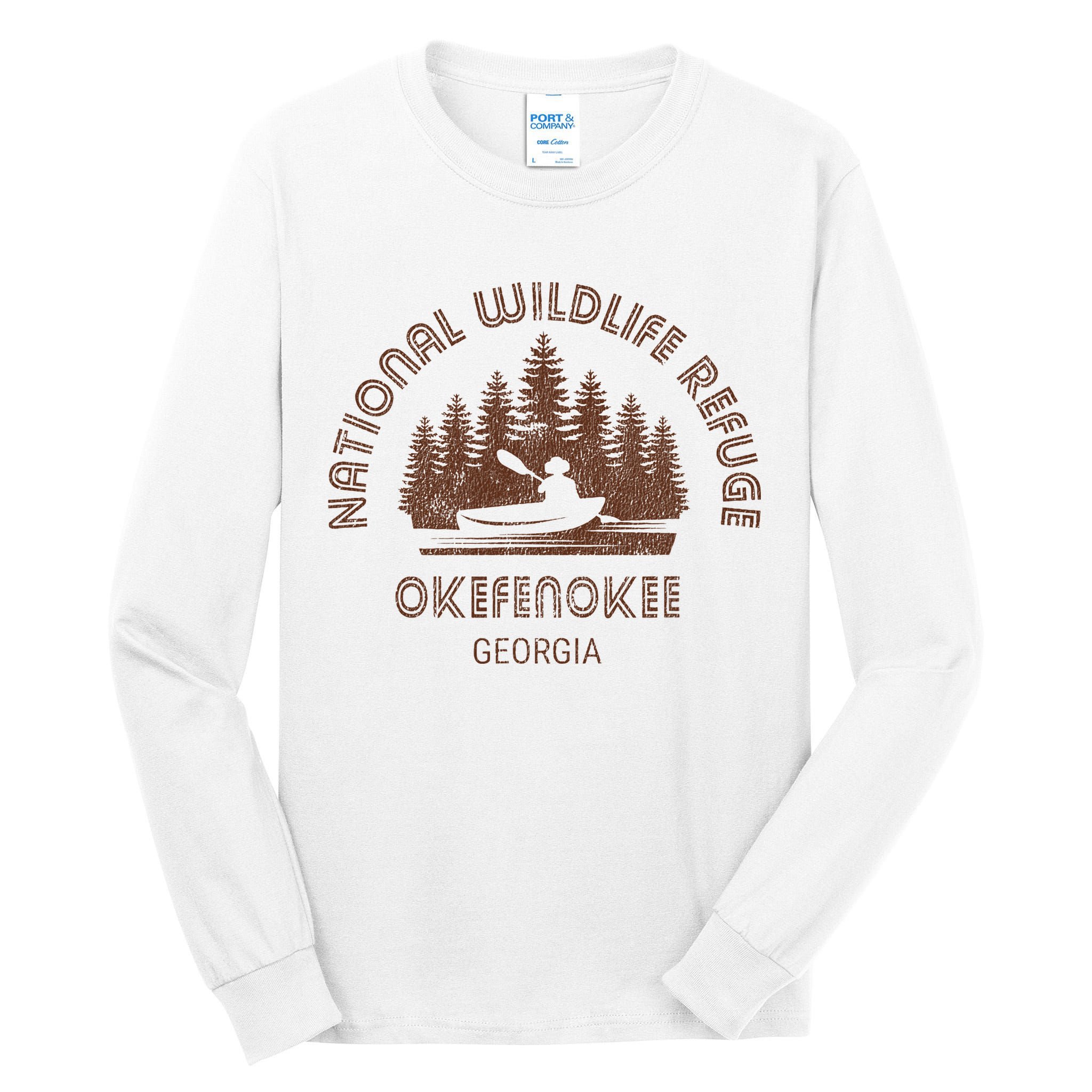 Okefenokee Georgia Wildlife Refuge Canoe Tall Long Sleeve T-Shirt