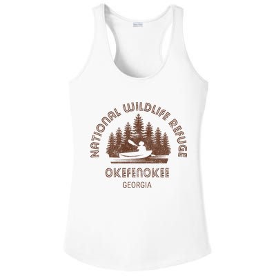 Okefenokee Georgia Wildlife Refuge Canoe Ladies PosiCharge Competitor Racerback Tank