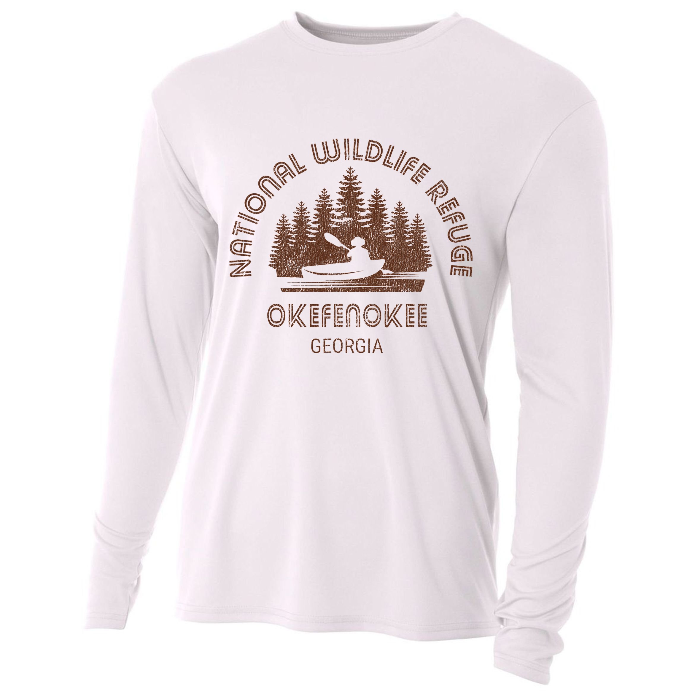 Okefenokee Georgia Wildlife Refuge Canoe Cooling Performance Long Sleeve Crew