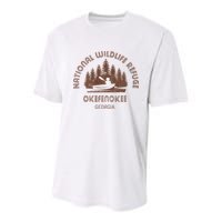 Okefenokee Georgia Wildlife Refuge Canoe Youth Performance Sprint T-Shirt