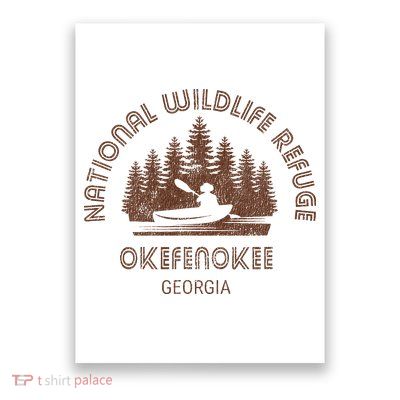 Okefenokee Georgia Wildlife Refuge Canoe Poster