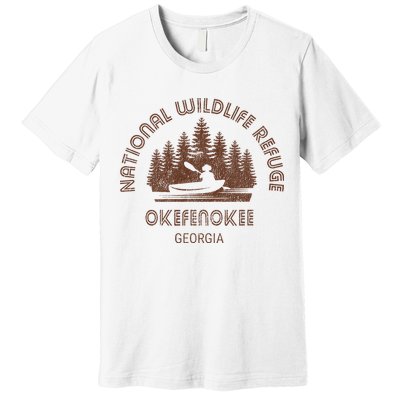 Okefenokee Georgia Wildlife Refuge Canoe Premium T-Shirt