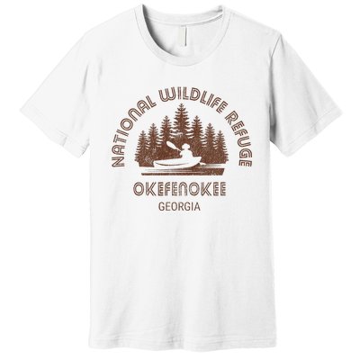 Okefenokee Georgia Wildlife Refuge Canoe Premium T-Shirt