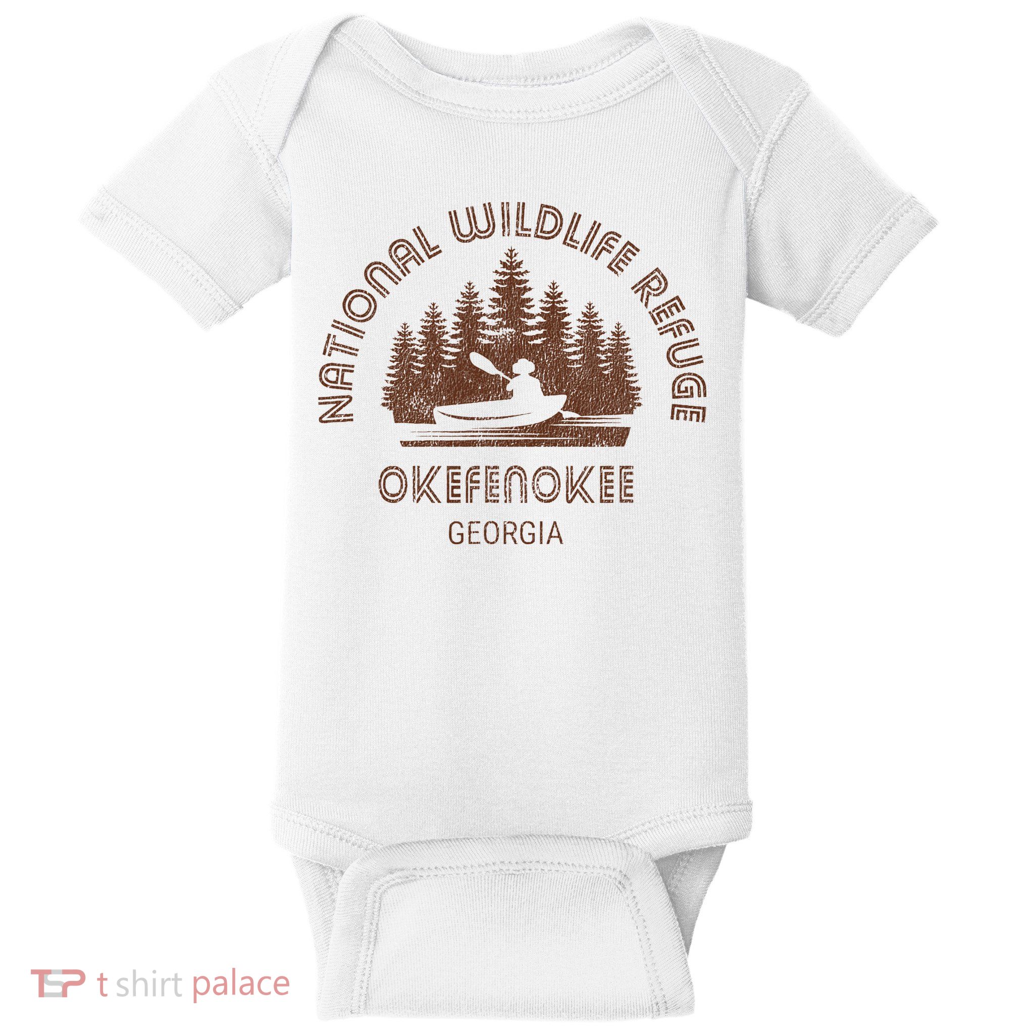 Okefenokee Georgia Wildlife Refuge Canoe Baby Bodysuit