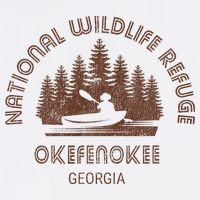 Okefenokee Georgia Wildlife Refuge Canoe Cropped Pullover Crew