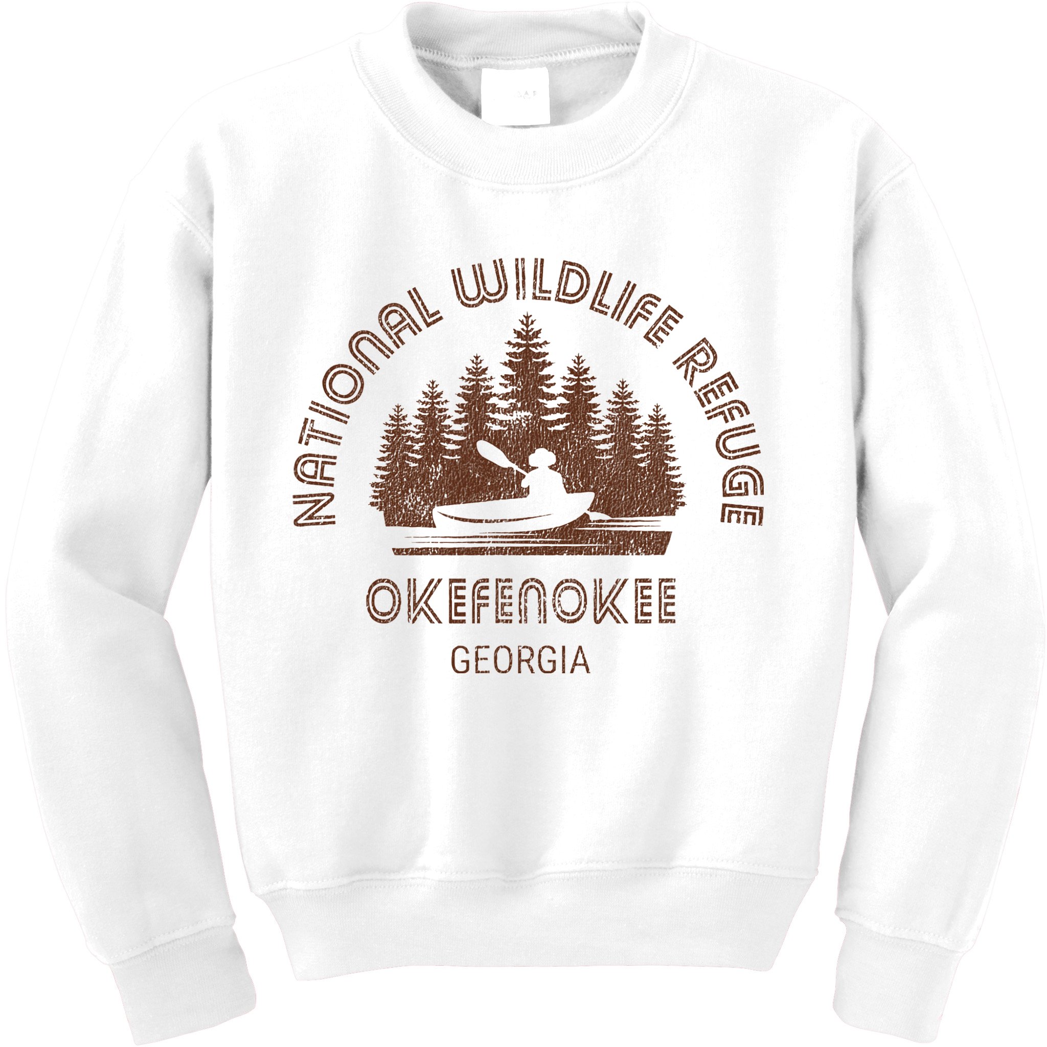 Okefenokee Georgia Wildlife Refuge Canoe Kids Sweatshirt