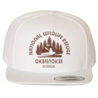 Okefenokee Georgia Wildlife Refuge Canoe Wool Snapback Cap