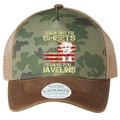Obama Gave You Sheet I Gave You Javelins Trump Zelensky Legacy Tie Dye Trucker Hat