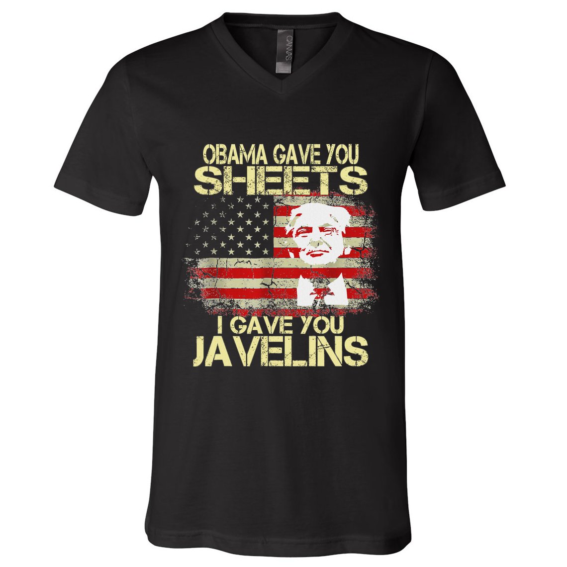 Obama Gave You Sheet I Gave You Javelins Trump Zelensky V-Neck T-Shirt