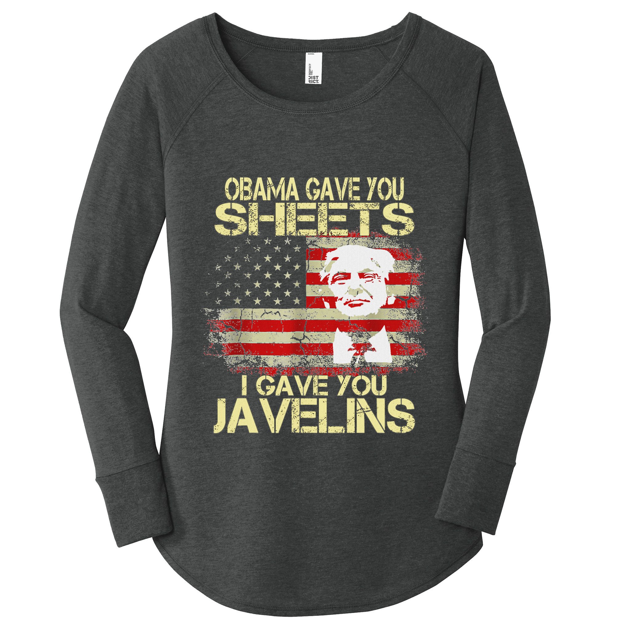 Obama Gave You Sheet I Gave You Javelins Trump Zelensky Women's Perfect Tri Tunic Long Sleeve Shirt