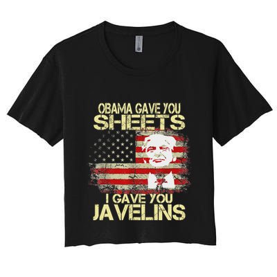 Obama Gave You Sheet I Gave You Javelins Trump Zelensky Crop Top