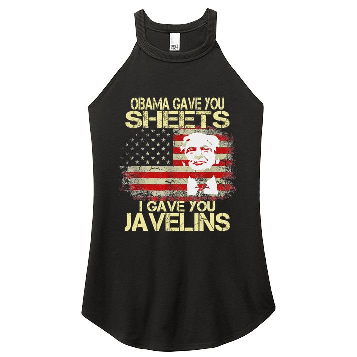 Obama Gave You Sheet I Gave You Javelins Trump Zelensky Women's Perfect Tri Rocker Tank