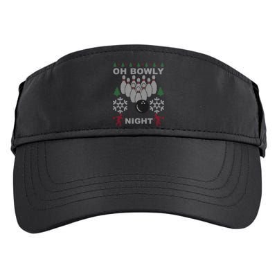 Oh Bowly Night Ugly Christmas Adult Drive Performance Visor