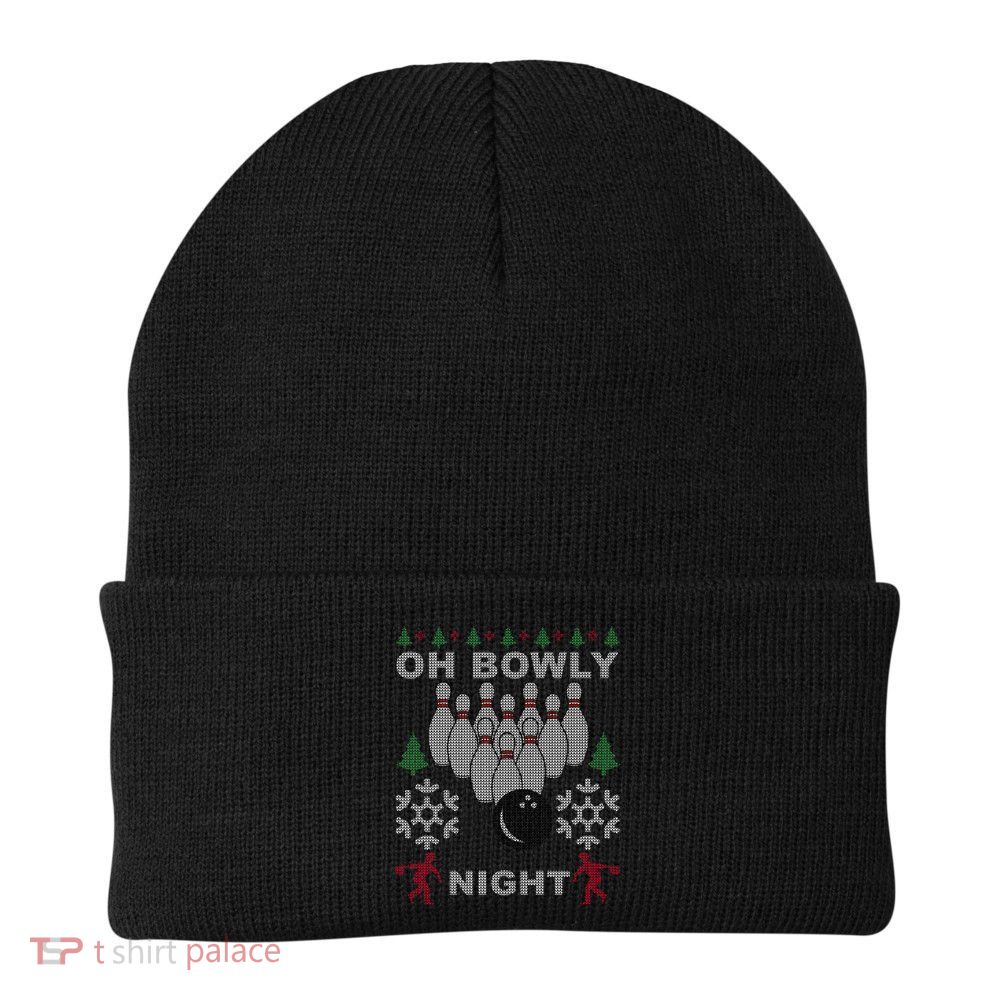 Oh Bowly Night Ugly Christmas Beanie