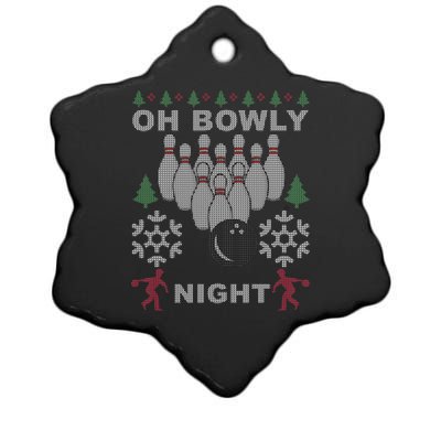 Oh Bowly Night Ugly Christmas Ceramic Star Ornament