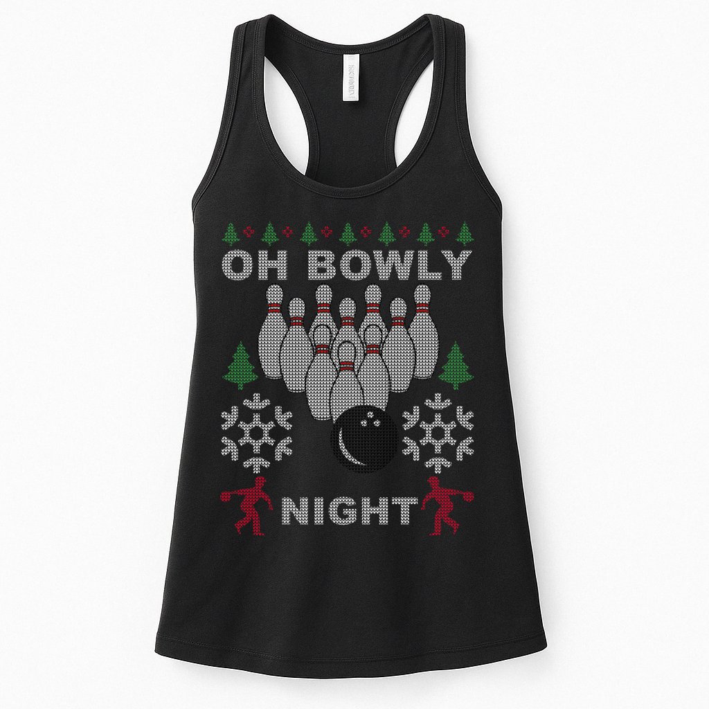 Oh Bowly Night Ugly Christmas Womens Tank Top
