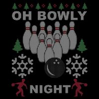 Oh Bowly Night Ugly Christmas Women's Crop Top Tee
