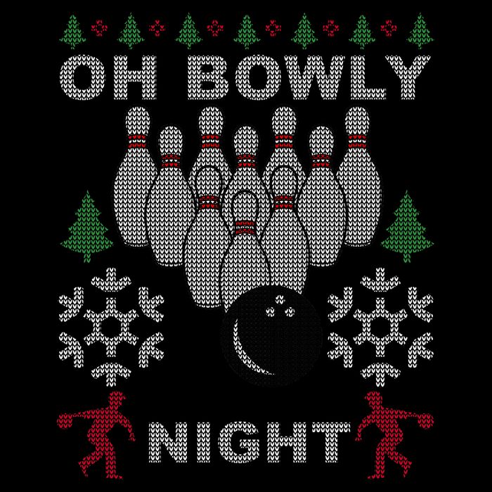 Oh Bowly Night Ugly Christmas Women's Crop Top Tee