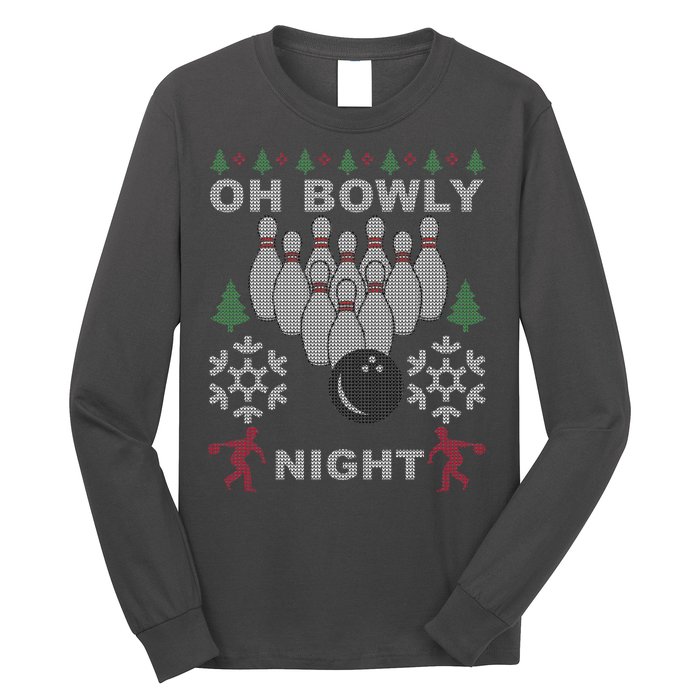 Oh Bowly Night Ugly Christmas Long Sleeve Shirt